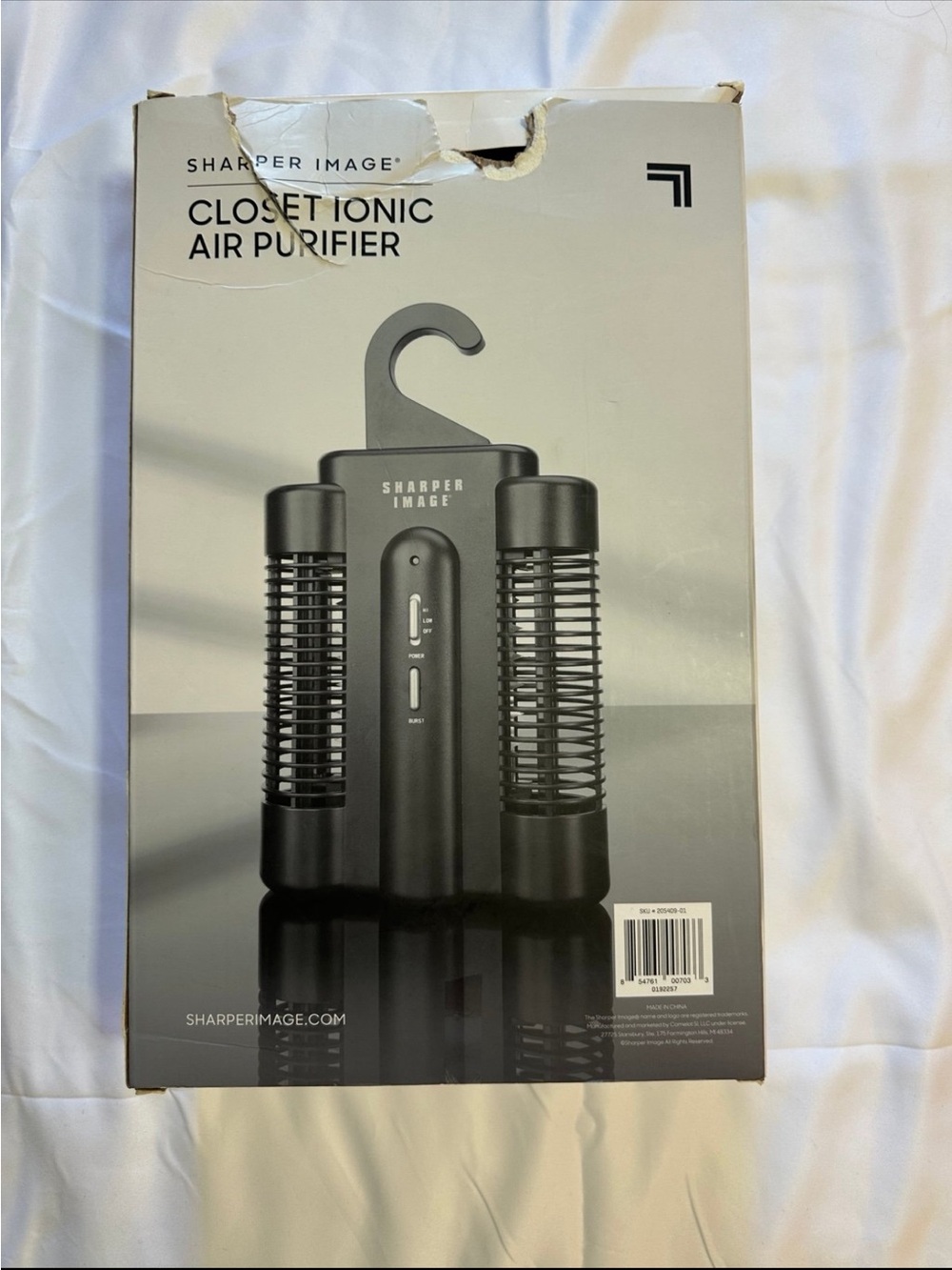 Sharper Image Hanging Closet Ionic Air Purifier NIB - Picture 3 of 8